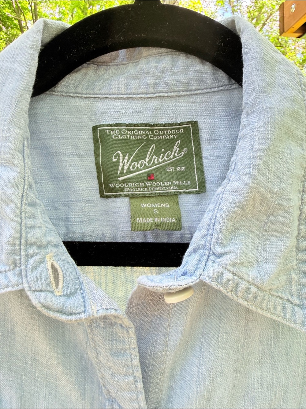 Woolrich Pale Blue Women's Casual Button-Down Shirt